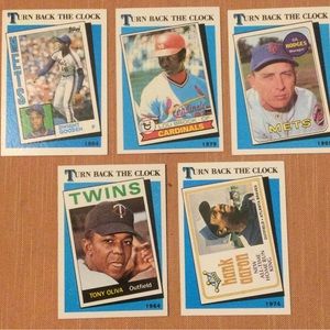 5 Vintage Topps Baseball Cards 1989